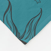 Blauwgroen Magic  Celestial Sun Moon Stars Fleece Deken (Hoek)