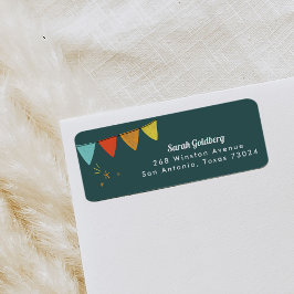 Blauwgroen Magic Show Return Address Labels