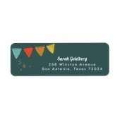 Blauwgroen Magic Show Return Address Labels (Voorkant)