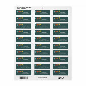 Blauwgroen Magic Show Return Address Labels (Full Sheet)