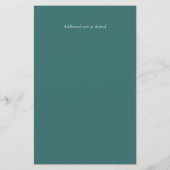 Blauwgroen Magnolia Floral Budget Wedding nodigt A (Achterkant)