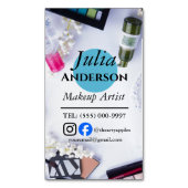 blauwgroen Make-up Artist MUA foto kleine bedrijve Magnetisch Visitekaartje (Voorkant Verticaal)