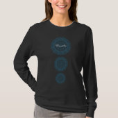 Blauwgroen Mandala - Breathe T-shirt (Voorkant)