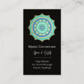 Blauwgroen Mandala Energy Healer Yoga Reiki Spa Visitekaartje (Voorkant)