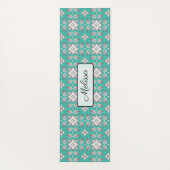 Blauwgroen Mandala gepersonaliseerde yogamat (Achterkant)