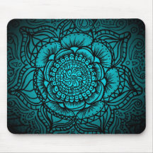 Blauwgroen Mandala Mousepad