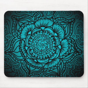 Blauwgroen Mandala Mousepad Muismat