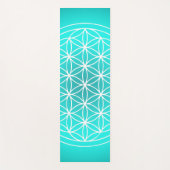 Blauwgroen Mandalsymbool voor de vlucht van het le Yogamat (Voorkant)
