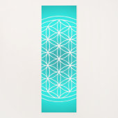 Blauwgroen Mandalsymbool voor de vlucht van het le Yogamat (Achterkant)