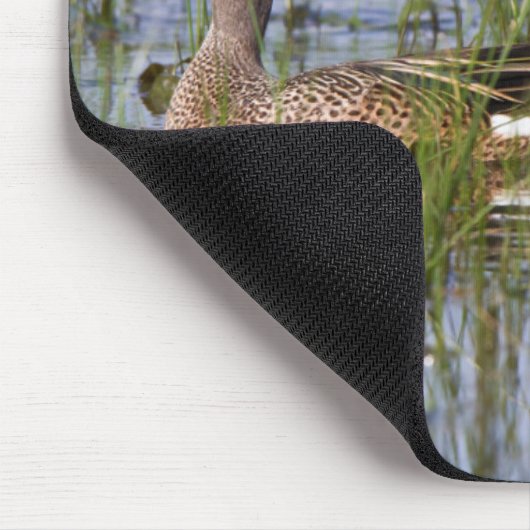 Blauwgroen mannelijk en vrouw met blauw vleugels i muismat (Hoek)