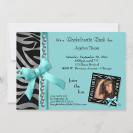 Blauwgroen mantel met zilverparels en zebrastrips kaart