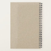 Blauwgroen marine Classy Floral Peacock Pattern Planner (Achterkant)