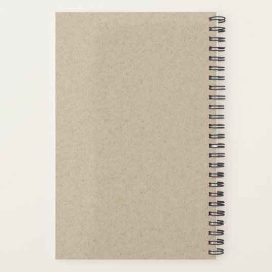 Blauwgroen marine Classy Floral Peacock Pattern Planner (Achterkant)