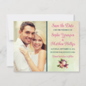 Blauwgroen, Marine, Groen, Gouden Bloemen FOTO Sav (Achterkant)