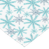 Blauwgroen marine Snowflake Pattern Holiday Tafelkleed (Gekanteld)