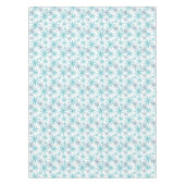 Blauwgroen marine Snowflake Pattern Holiday Tafelkleed (Voorkant)