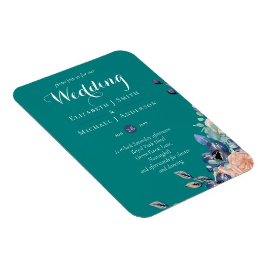 Blauwgroen marinesnooraalbruiningen magneet (Rechterzijde)