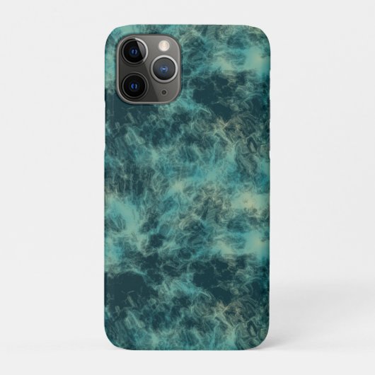 Blauwgroen Marmer Abstract Case-Mate iPhone Case (Achterkant)