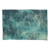 Blauwgroen Marmer Abstract Kussensloop (Voorkant)