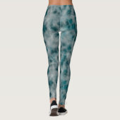 blauwgroen Marmer Abstract Leggings (Achterkant)