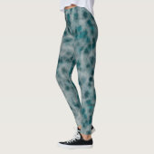 blauwgroen Marmer Abstract Leggings (Links)