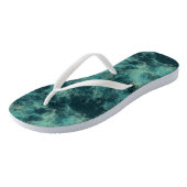 Blauwgroen Marmer Abstract Teenslippers (Schuin)