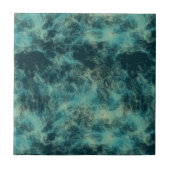 Blauwgroen Marmer Abstract Tegeltje (Voorkant)