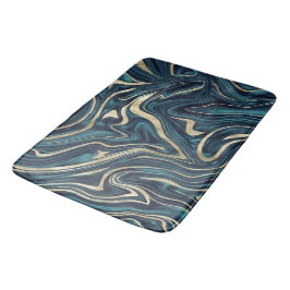Blauwgroen marmer Blue Gold Marble #1 Badmat