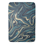 Blauwgroen marmer Blue Gold Marble #1 Badmat (Voorkant Verticaal)