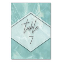 Blauwgroen marmer geometrische romantische kalligr