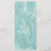 Blauwgroen marmer geometrische romantische kalligr menu (Achterkant)