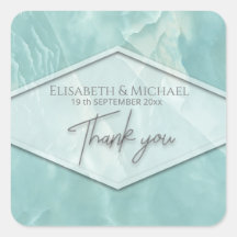 Blauwgroen marmer geometrische romantische kalligr