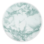 Blauwgroen marmer keramische knop (Voorkant)