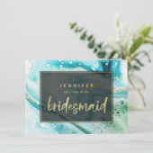 Blauwgroen marmer Splash... ben je mijn bruidsmeis (Staand voorkant)