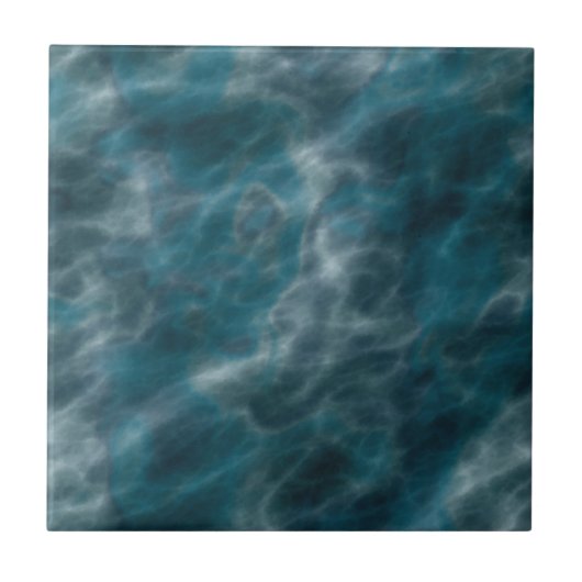 Blauwgroen marmer tegeltje (Voorkant)