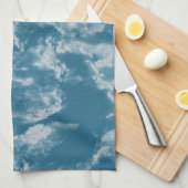 Blauwgroen marmer theedoek (Quarter Fold)