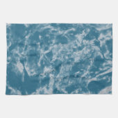 Blauwgroen marmer theedoek (Horizontaal)