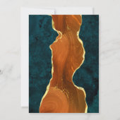 Blauwgroen marmer, verbrand Sinaasappel en goudgas Kaart (Achterkant)