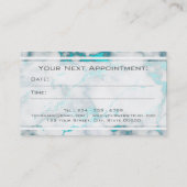 blauwgroen marmer voor esthetici afsprakenkaartje (Achterkant)