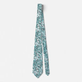 Blauwgroen marmeren bruiloft stropdas (Voorkant)