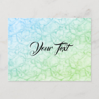 Blauwgroen marmerpatroon Stijlvol Cute Briefkaart