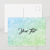 Blauwgroen marmerpatroon Stijlvol Cute Briefkaart (Voorkant / Achterkant)