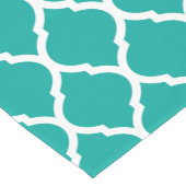 Blauwgroen Marokkaans Quatrefoil Korte Tafelloper (Hoek)