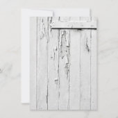 Blauwgroen Mason Jar Barn Wood Bridal Shower Invit Kaart (Achterkant)