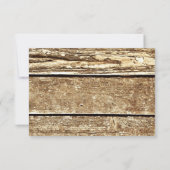 Blauwgroen Mason Jar Rustic Barn Wood Wedding RSVP (Achterkant)