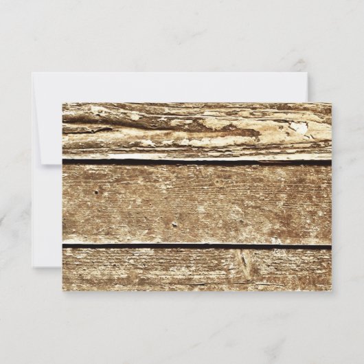 Blauwgroen Mason Jar Rustic Barn Wood Wedding RSVP (Achterkant)