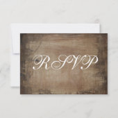 Blauwgroen Mason Jar Rustic Brown Wedding RSVP-kaa RSVP Kaartje (Achterkant)