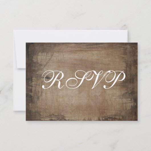 Blauwgroen Mason Jar Rustic Brown Wedding RSVP-kaa RSVP Kaartje (Achterkant)