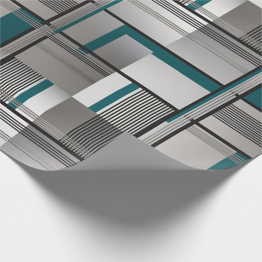 Blauwgroen matrixluxeverpakkingspapier cadeaupapier (Hoek)