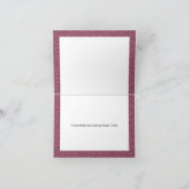 Blauwgroen & Mauve Floral Quinceanera bedankje (Binnen)